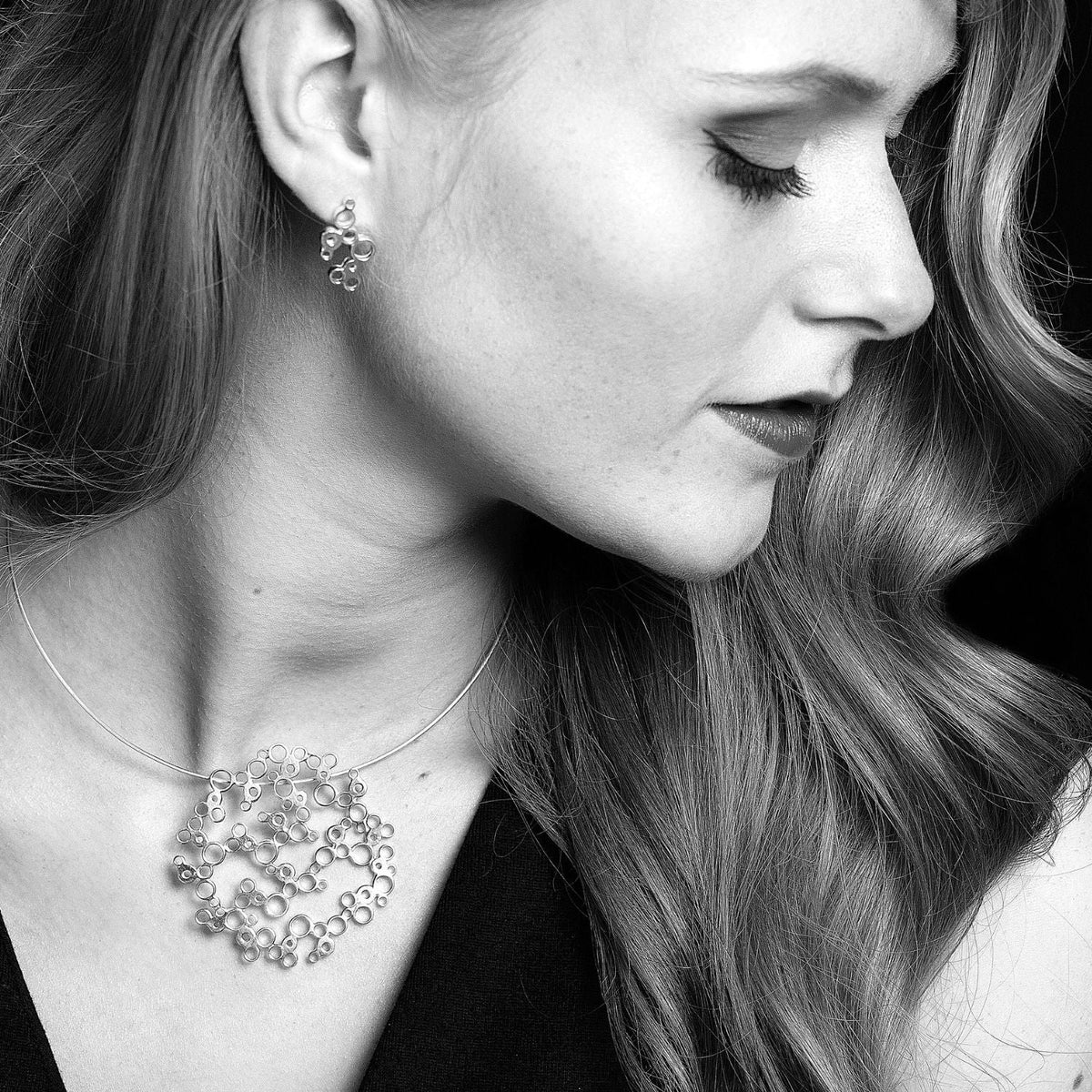 Bubbles Jewellery Collection inspired by champagne bubbles and handmade in Wales