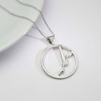One of a Kind: (No. 14) Bespoke Silver Glissando pendant with Triangular Diamond