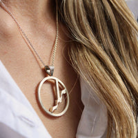 One of a Kind: (No. 14) Bespoke Silver Glissando pendant with Triangular Diamond