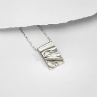 One of a Kind: (No 15.) Bespoke Silver and Diamond Slice Pendant