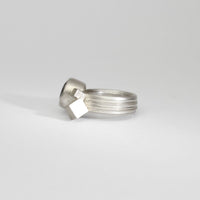 Oval tourmaline quartz silver ring by Chris Boland