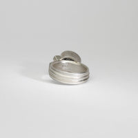 Oval tourmaline quartz silver ring by Chris Boland