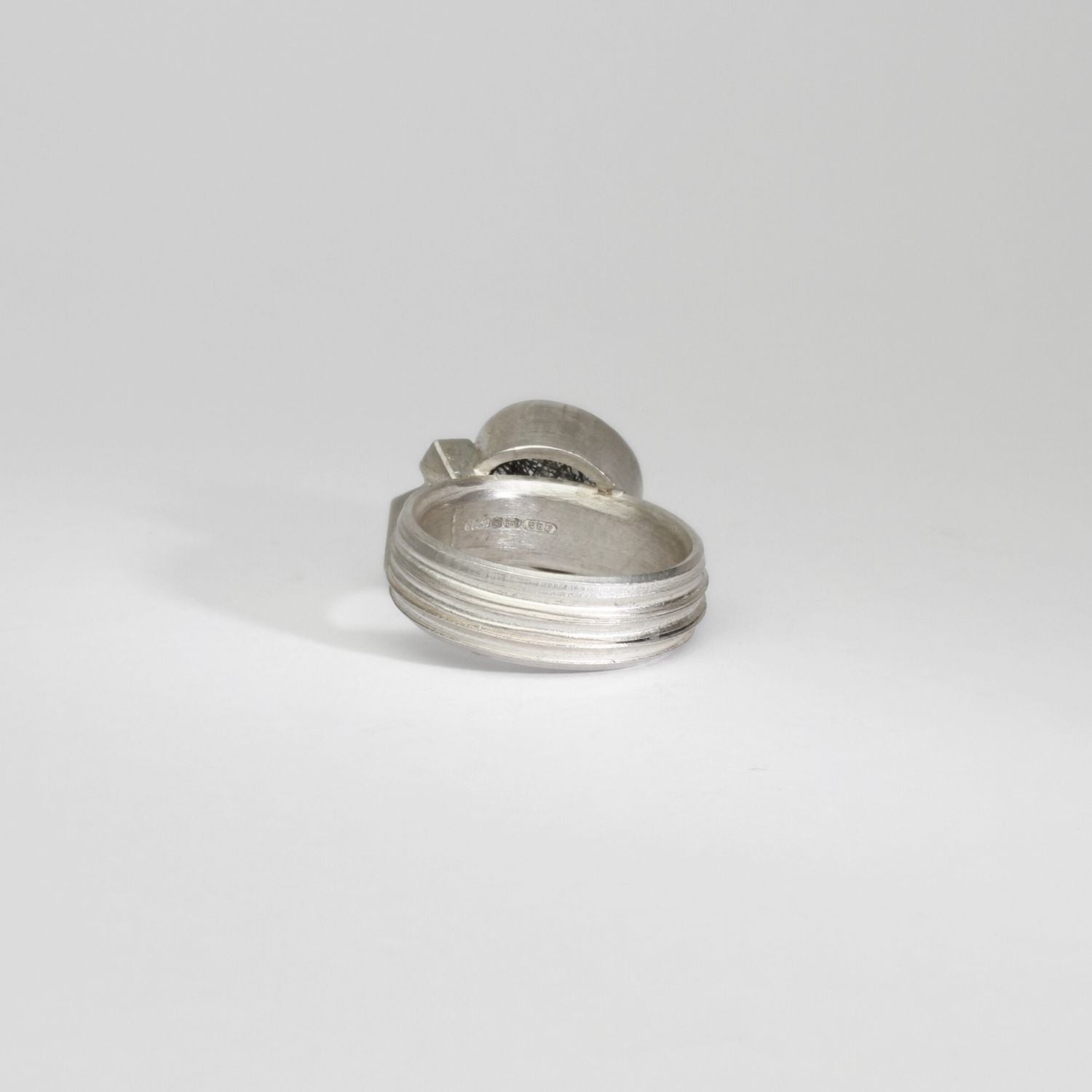 Oval tourmaline quartz silver ring by Chris Boland