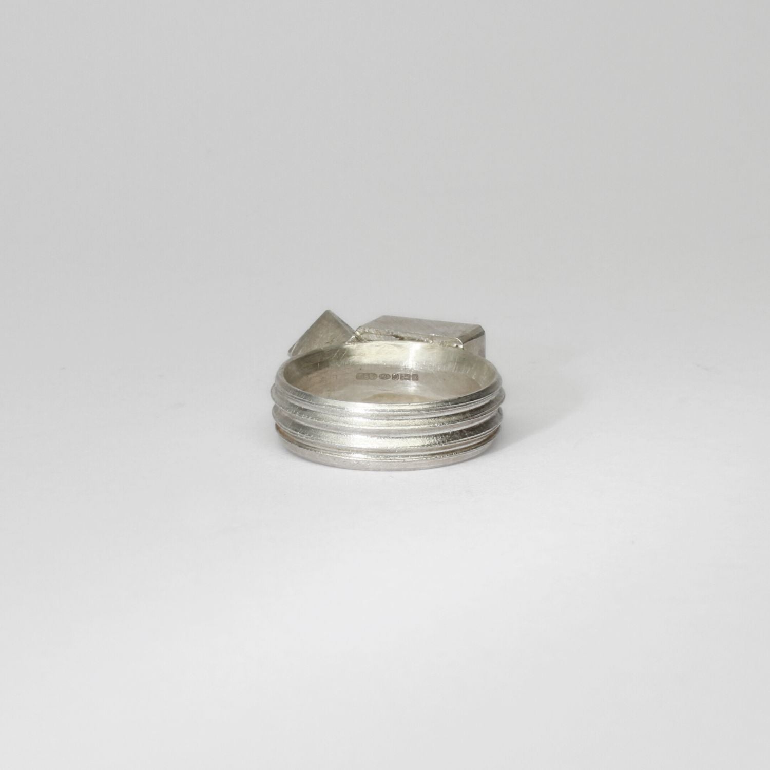 Rectangle aquamarine silver ring by Chris Boland