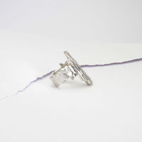 One of a Kind: (No 2.) Bespoke Carved Ring in Silver and Diamonds - Mari Thomas Jewellery