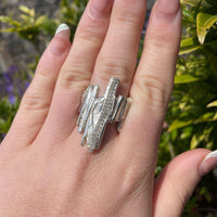 One of a Kind: (No 2.) Bespoke Carved Ring in Silver and Diamonds - Mari Thomas Jewellery