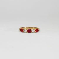 18ct gold ring with rubies and diamonds by Duncan Eves