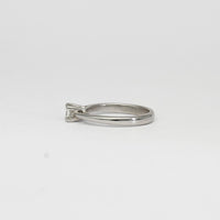 Platinum solitaire princess cut diamond ring by Duncan Eves