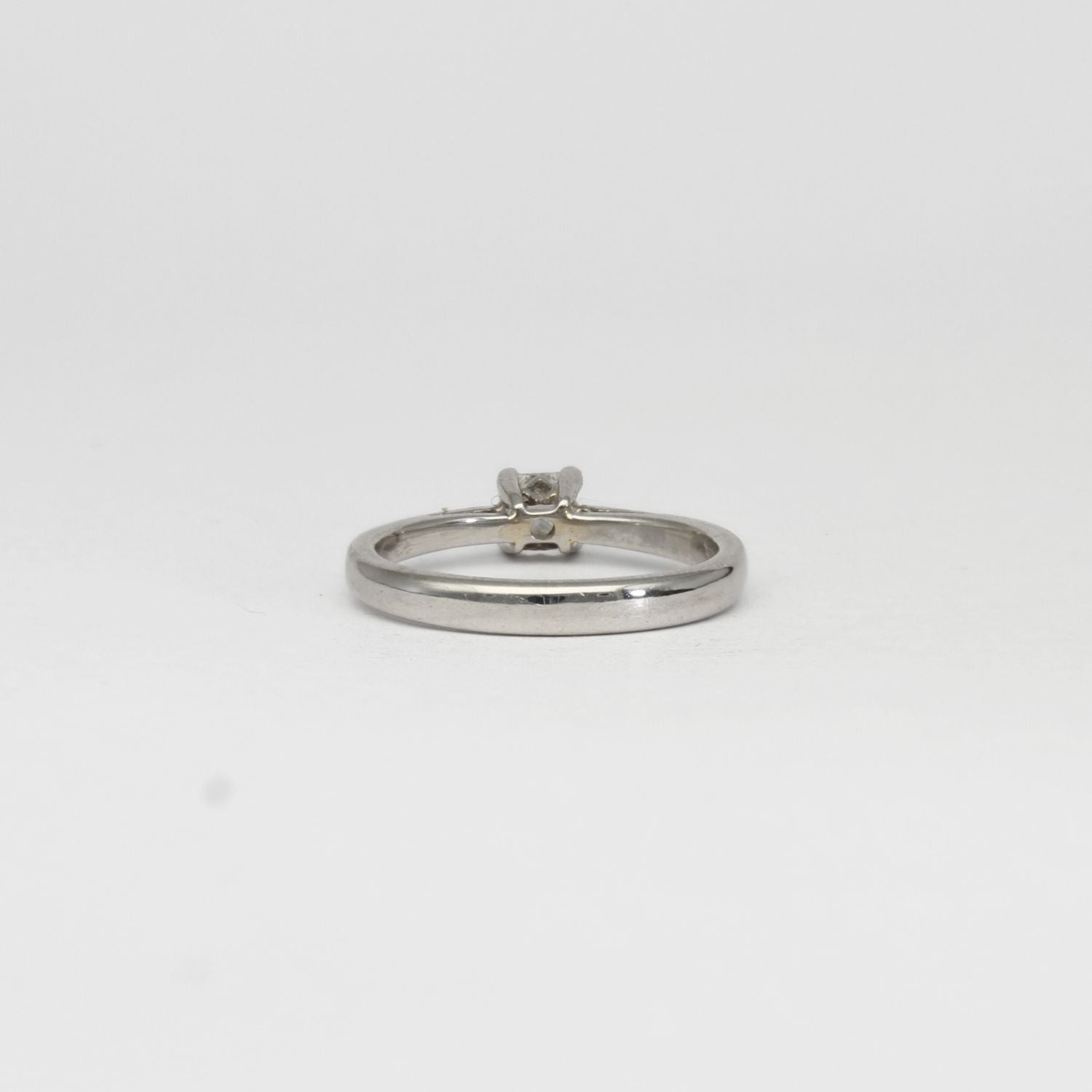 Platinum solitaire princess cut diamond ring by Duncan Eves