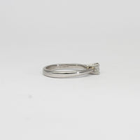 Platinum solitaire princess cut diamond ring by Duncan Eves