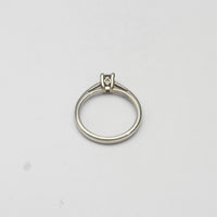 Platinum solitaire princess cut diamond ring by Duncan Eves