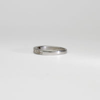 18ct white gold ring with 8 princess cut diamonds by Duncan Eves