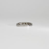 18ct white gold ring with 8 princess cut diamonds by Duncan Eves