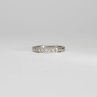 18ct white gold ring with 8 princess cut diamonds by Duncan Eves