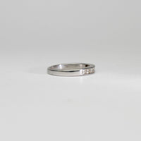 18ct white gold ring with 8 princess cut diamonds by Duncan Eves