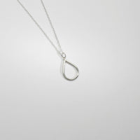 Small single Raindrop silver pendant by Kate Wimbush