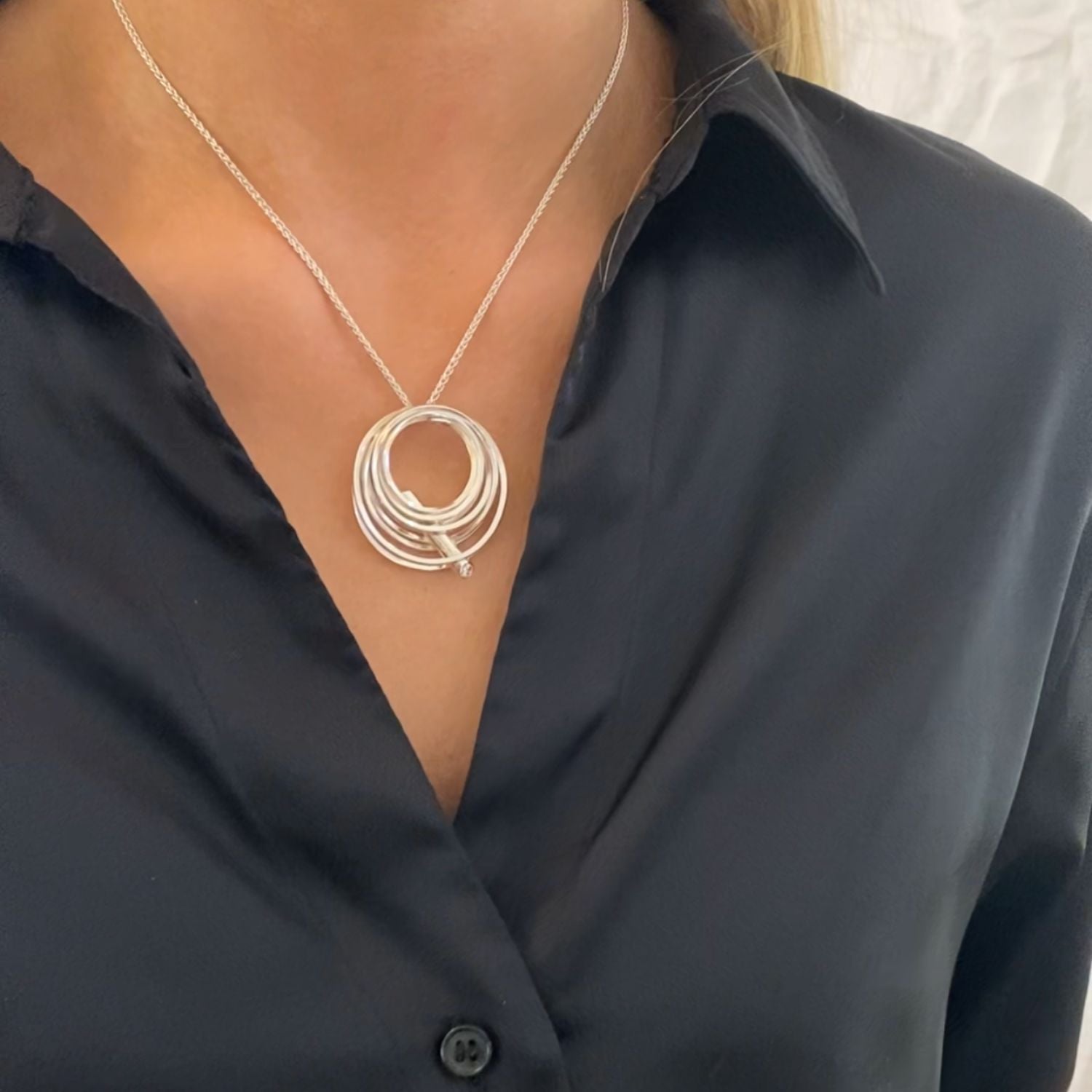 One of a Kind: (No 4.) Solitaire Necklace with Round Brilliant Cut Diamond
