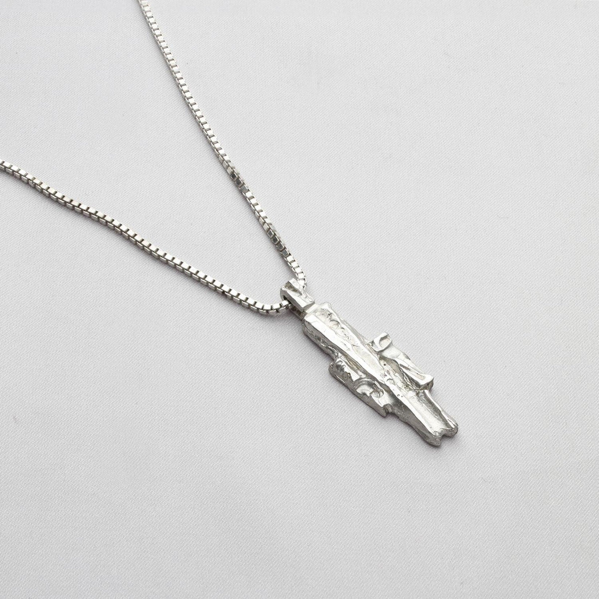 Contemporary Welsh silver jewellery. Inspired by the beautiful landscape of Wales. This textured pendant is designed and handmade in Wales