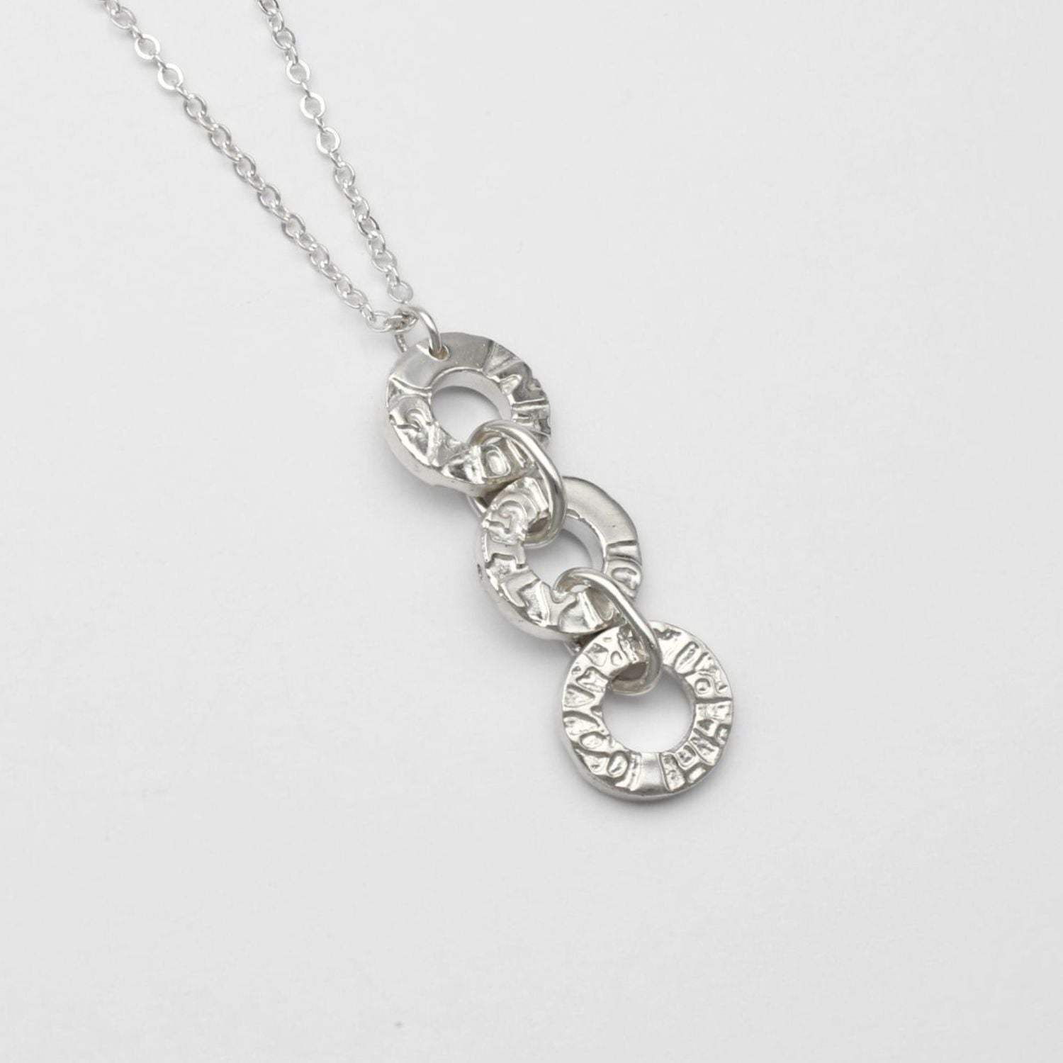 Gyda'n Gilydd / Together: Silver Triple Drop Pendant