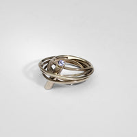 Solitaire: 18ct White Gold Ring with Tanzanite