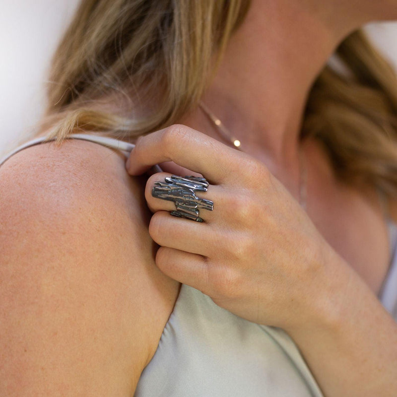 Black Silver Rings - Mari Thomas Jewellery