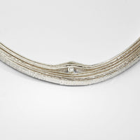 One of a Kind: ( No.16 ) Bespoke Dadeni Silver and Diamond Neckpiece