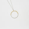 2 tone circle silver with 22ct gold plating necklace by Charlotte Reid