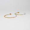2 tone hoops silver with gold plating hoops by Charlotte Reid