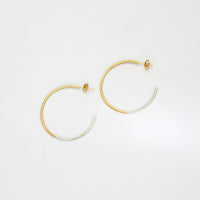 2 tone hoops silver with gold plating hoops by Charlotte Reid