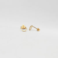 9ct gold tiny raindrop studs by Kate Wimbush