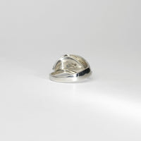 Niobium, silver & gold ring by Brian Eburah
