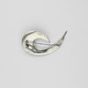 Brooch - feather niobium, silver & 18ct gold with peridot brooch by Brian Eburah