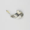 Brooch - titanium, silver & 18ct gold with blue topaz brooch by Brian Eburah
