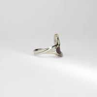 Niobium, silver & gold ring by Brian Eburah
