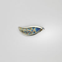 Brooch - niobium & silver by Brian Eburah