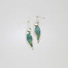 Earrings - floating niobium & silver hook earrings by Brian Eburah