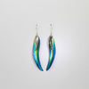 Earrings - poppy/daisy niobium & silver hook earrings by Brian Eburah