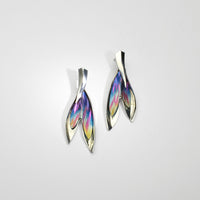 Earrings - Niobium & silver stud earrings by Brian Eburah