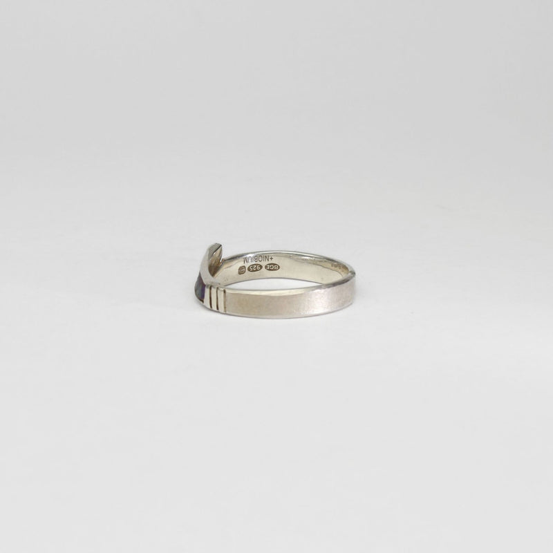 Ring - niobium & silver ring by Brian Eburah