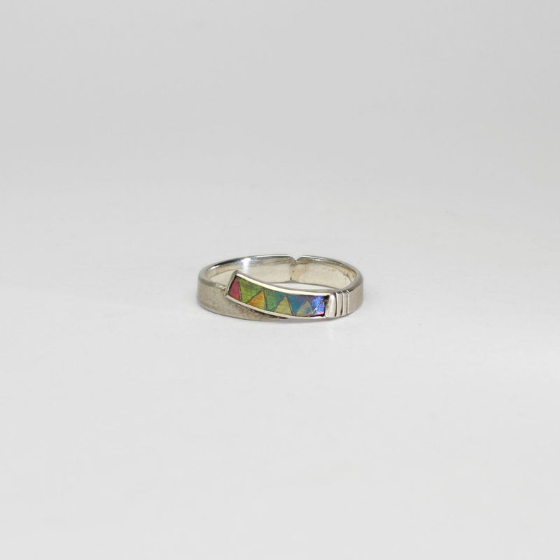 Ring - niobium & silver ring by Brian Eburah