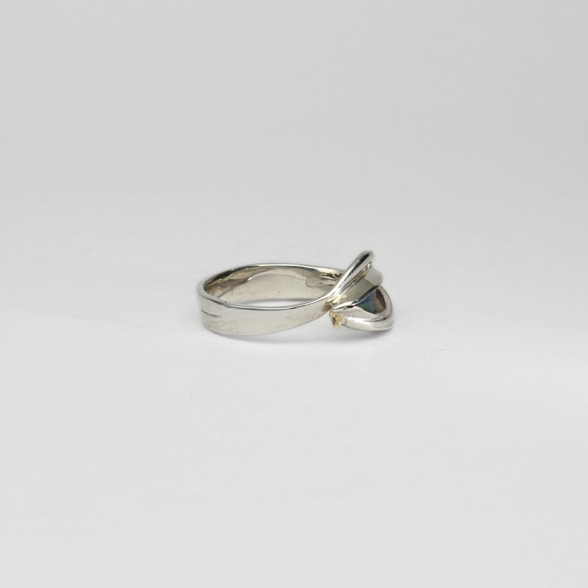 Ring - niobium & silver ring by Brian Eburah