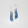 Earrings - feather niobium & silver hook earrings by Brian Eburah