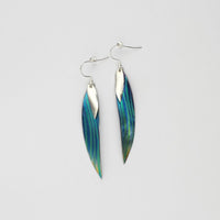 Earrings - niobium & silver hook earrings by Brian Eburah