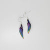 Earrings - niobium & silver hook earrings by Brian Eburah
