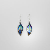 Earrings - niobium & silver hook earrings by Brian Eburah