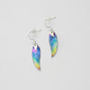Earrings - niobium & silver hook earrings by Brian Eburah