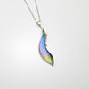 Pendant - Niobium, silver & gold, pendant with blue topaz by Brian Eburah