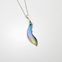 Pendant - Niobium, silver & gold, pendant with blue topaz by Brian Eburah
