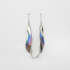 Earrings - Niobium & silver hook earrings by Brian Eburah