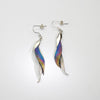 Earrings - Niobium & silver hook earrings by Brian Eburah